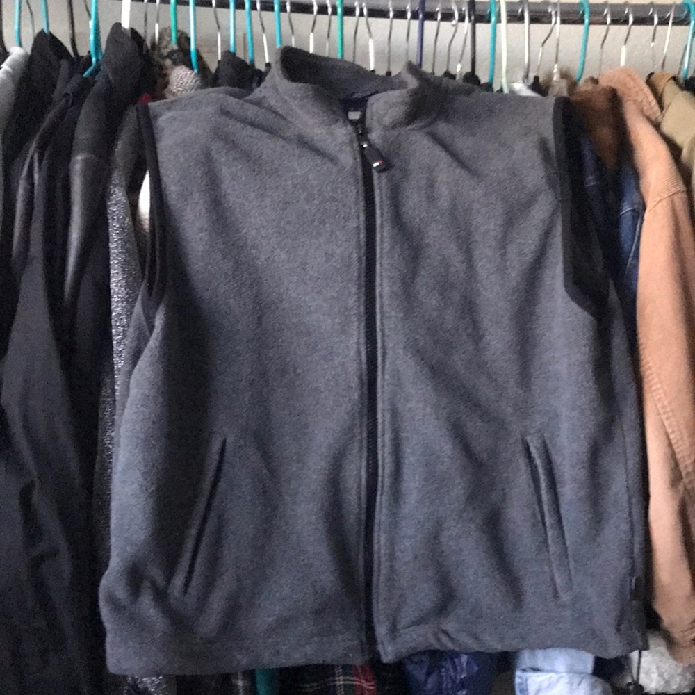 Vintage 90s Tommy Hilfiger Gray Fleece Vest